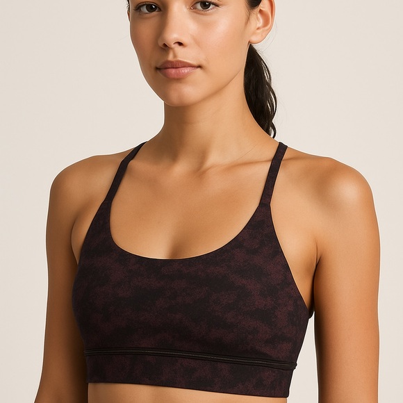 lululemon athletica Other - Lululemon Black Purple Crisscross Back Sports Bra Size 6